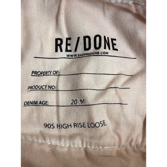 RE/DONE Jeans Womens 28 Pink 90s High Rise Loose Fit Straight‎ Leg Cotton Denim - Picture 11 of 16